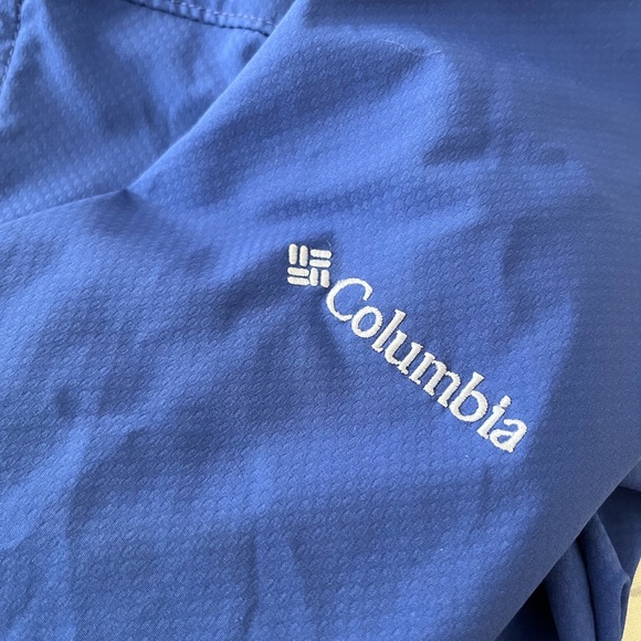 Columbia Omni shield girls full zip hooded windbreaker royal blue size 10/12 EUC - Picture 3 of 5